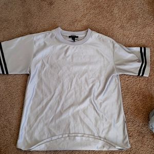 Silver Metallic Jersey Top